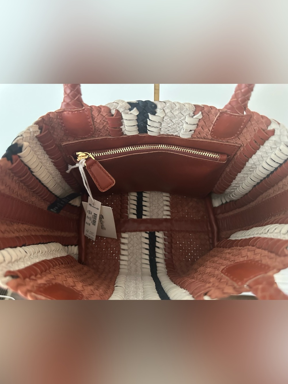 Madewell signature woven mini tote - stripe pattern - Picture 10 of 11